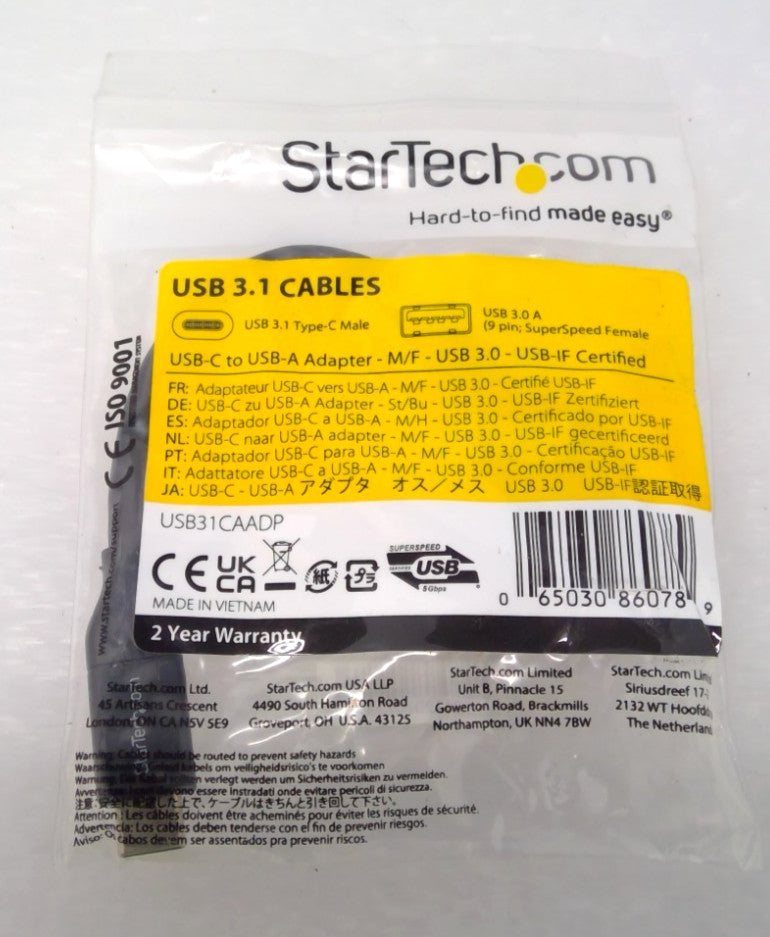 New StarTech USB31CAADP USB-C Male to USB-A Female Adapter