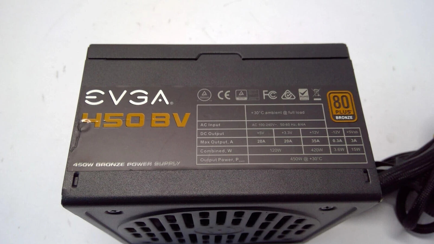 EVGA 450 BV 80 Plus bronze power supply 100-BV-0450-B1