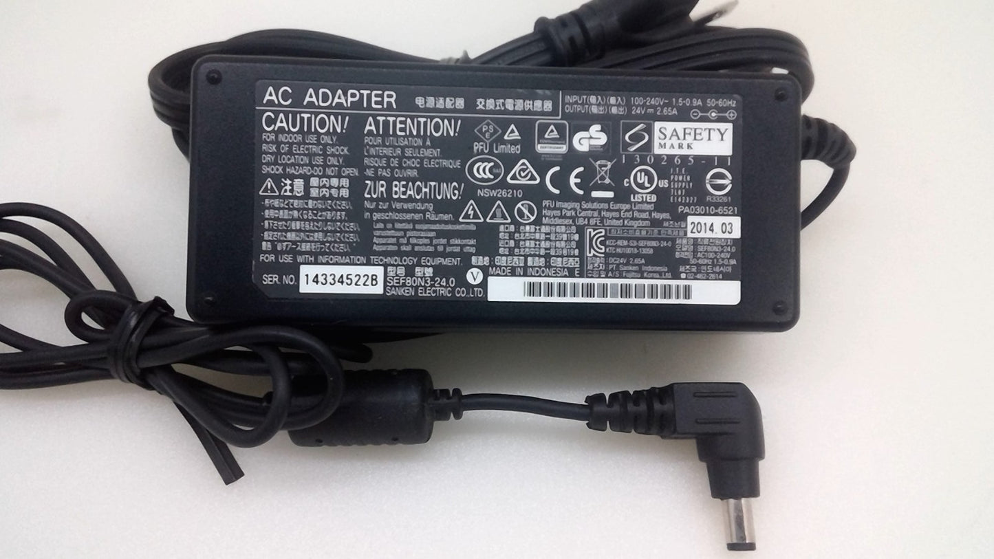 OEM SANKEN Fujitsu SED80N2-24.0 Laptop AC Adapter Power Supply charger 24V 2.65A