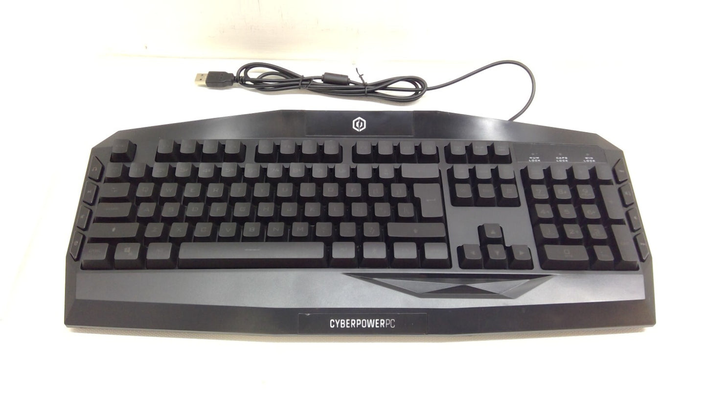 NEW CyberPowerPC multi-color led gaming keyboard wired USB