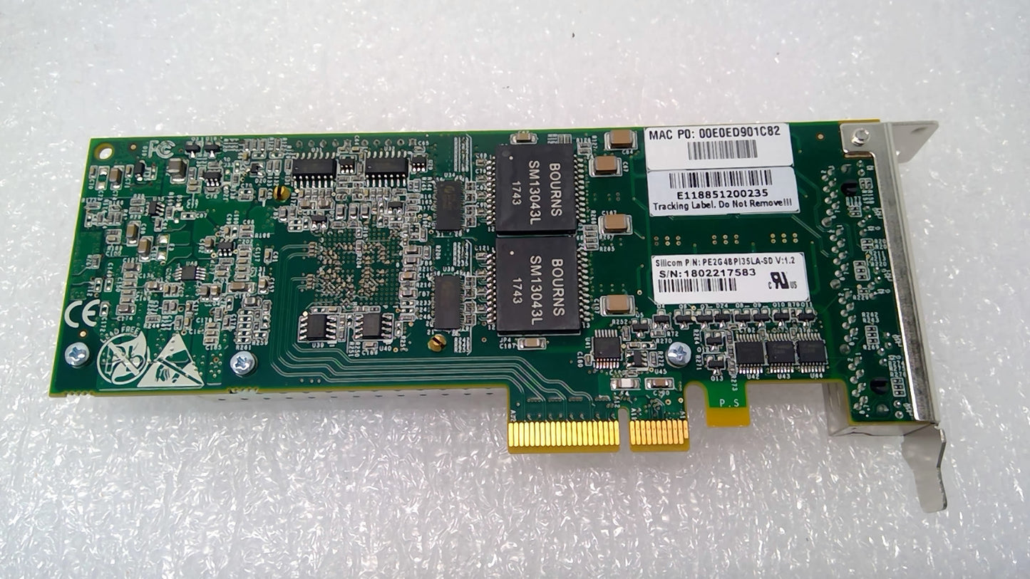 Silicom PE2G4BPI35LA-SD Quad Port Gigabit PCIe x4 Intel i350 Bypass Card RJ45 LP