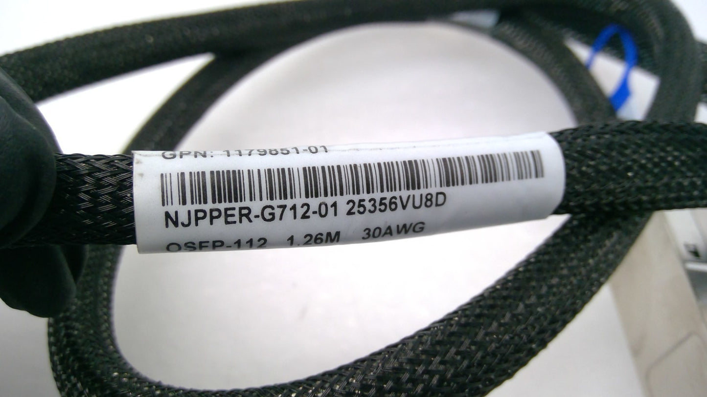 Amphenol NJPPER-G712-01 800G OSFP-112 DAC Cable 1.26m 30AWG 1179851-01