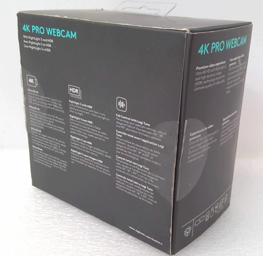 Logitech BRIO 4K Pro Webcam USB HDR Autofocus 4K HD 60FPS V-U0040 960-001390