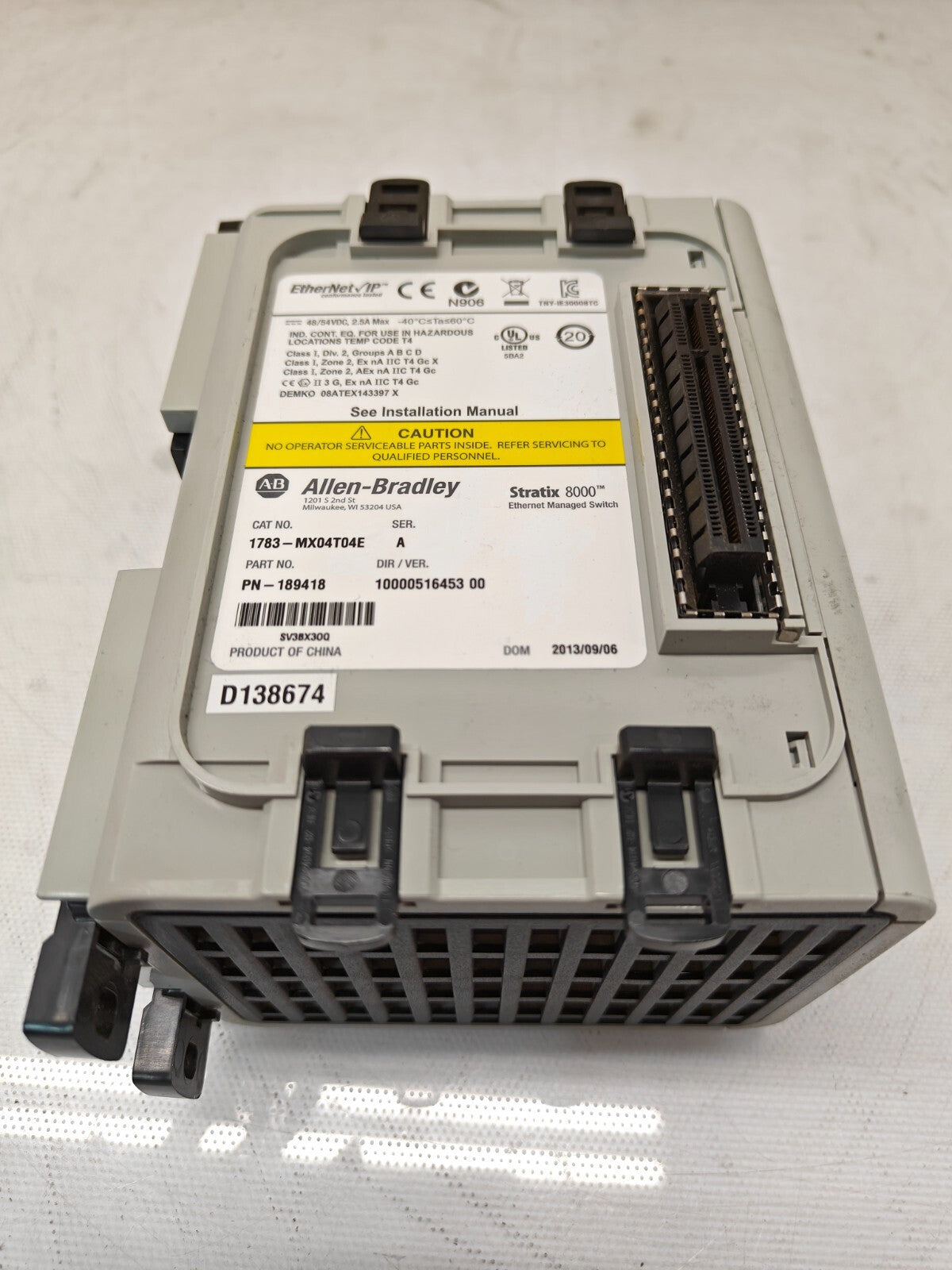 ALLEN BRADLEY 1783-MX04T04E SERIES A PLC MODULE