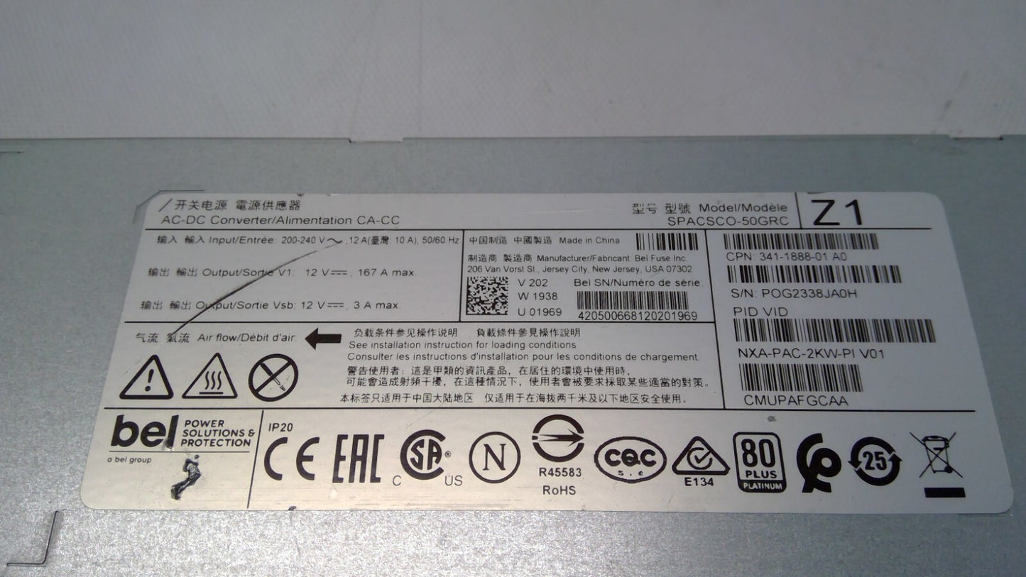 Cisco NXA-PAC-2KW-PI 341-1888-01 Power Supply for Nexus 9300-GX