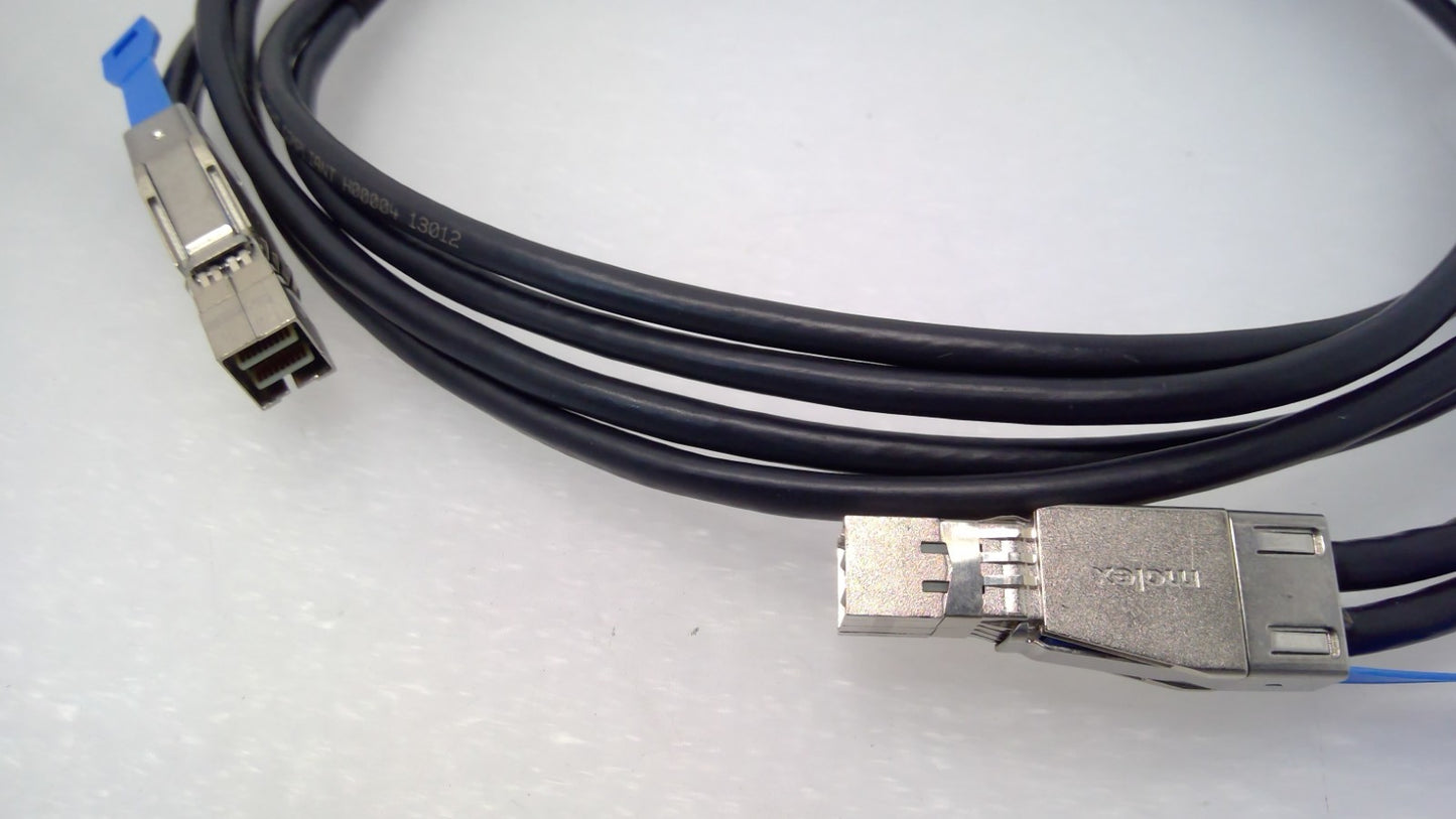 LOT OF2Molex 1110751002 External Mini-SAS HD Cable SFF-8644 to SFF-8644 2M 30AWG