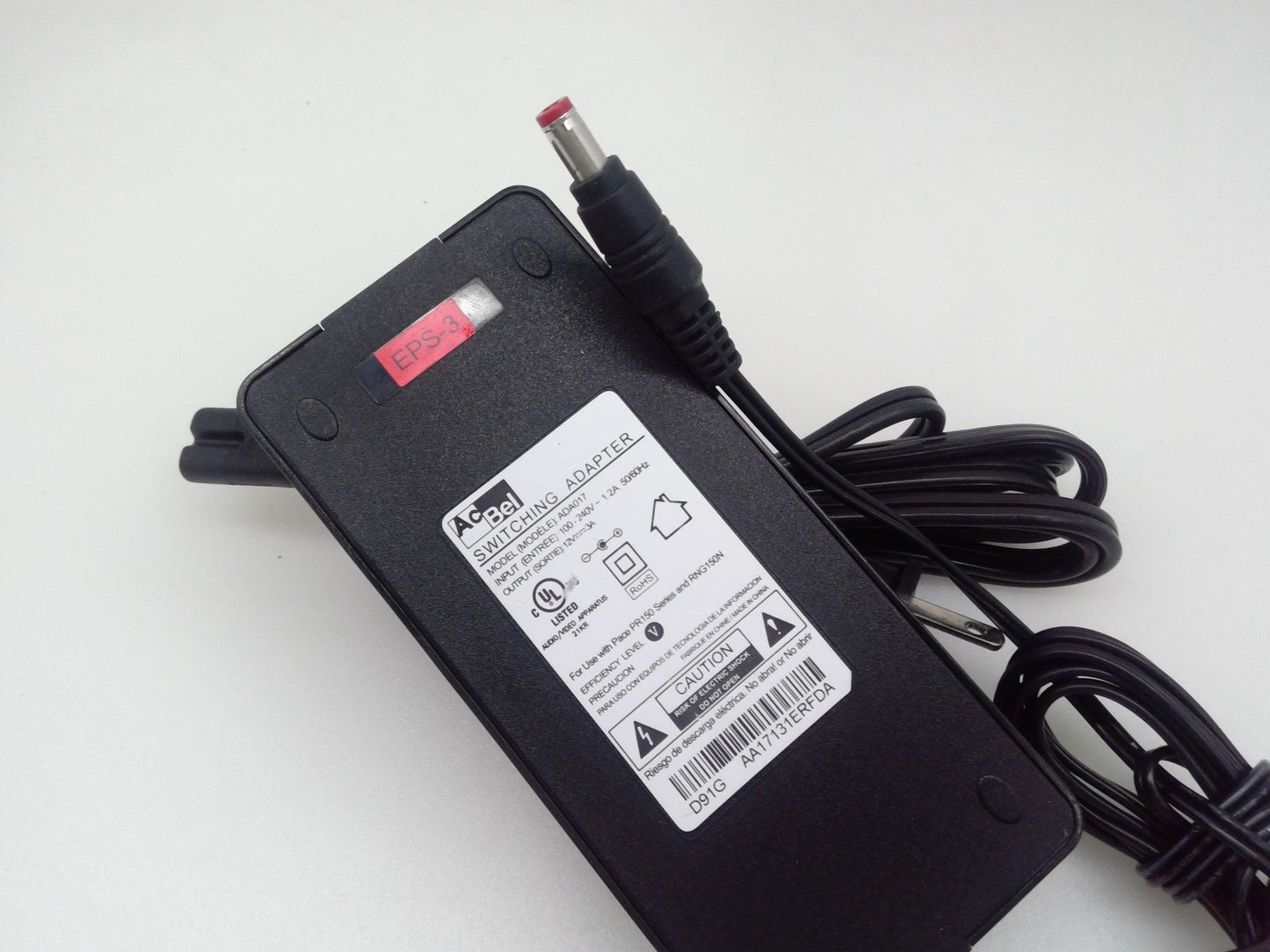 Genuine AcBel ADA017 AC Switching Adapter 12V 3A Power Supply 36W EPS-3