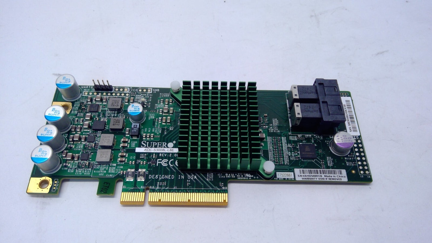 AOC-S3008L-L8E SUPERMICRO 12Gb/s Eight-Port SAS Internal HBA Adapter No Bracket