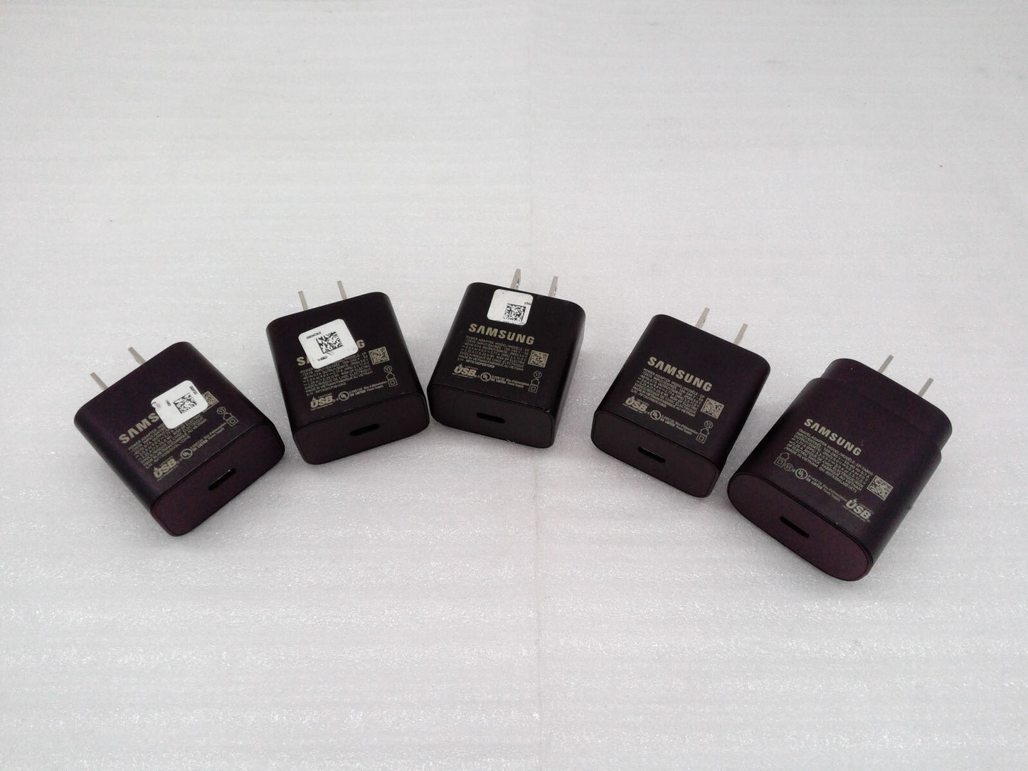 Lot of 5 Genuine Samsung  Super Fast Charging Wall Charger - Black  USB C