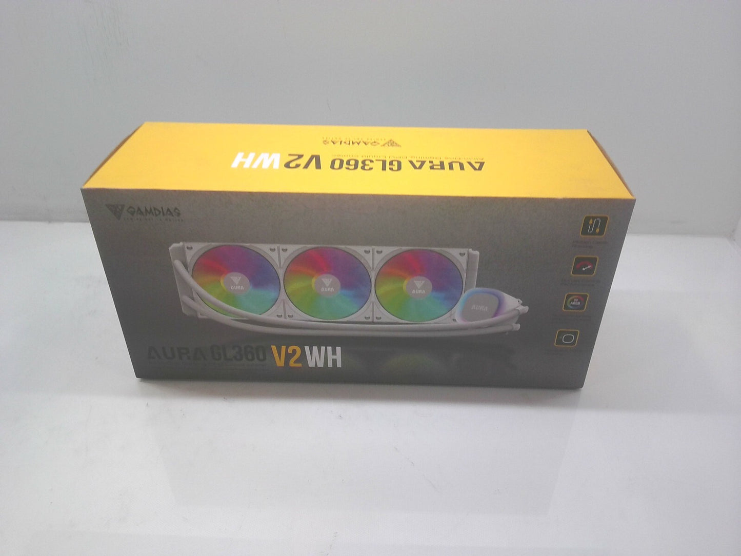 GAMDIAS AURA GLV2 360mm ARGB AIO CPU Support LGA 1700 / AM5 Liquid Coooler