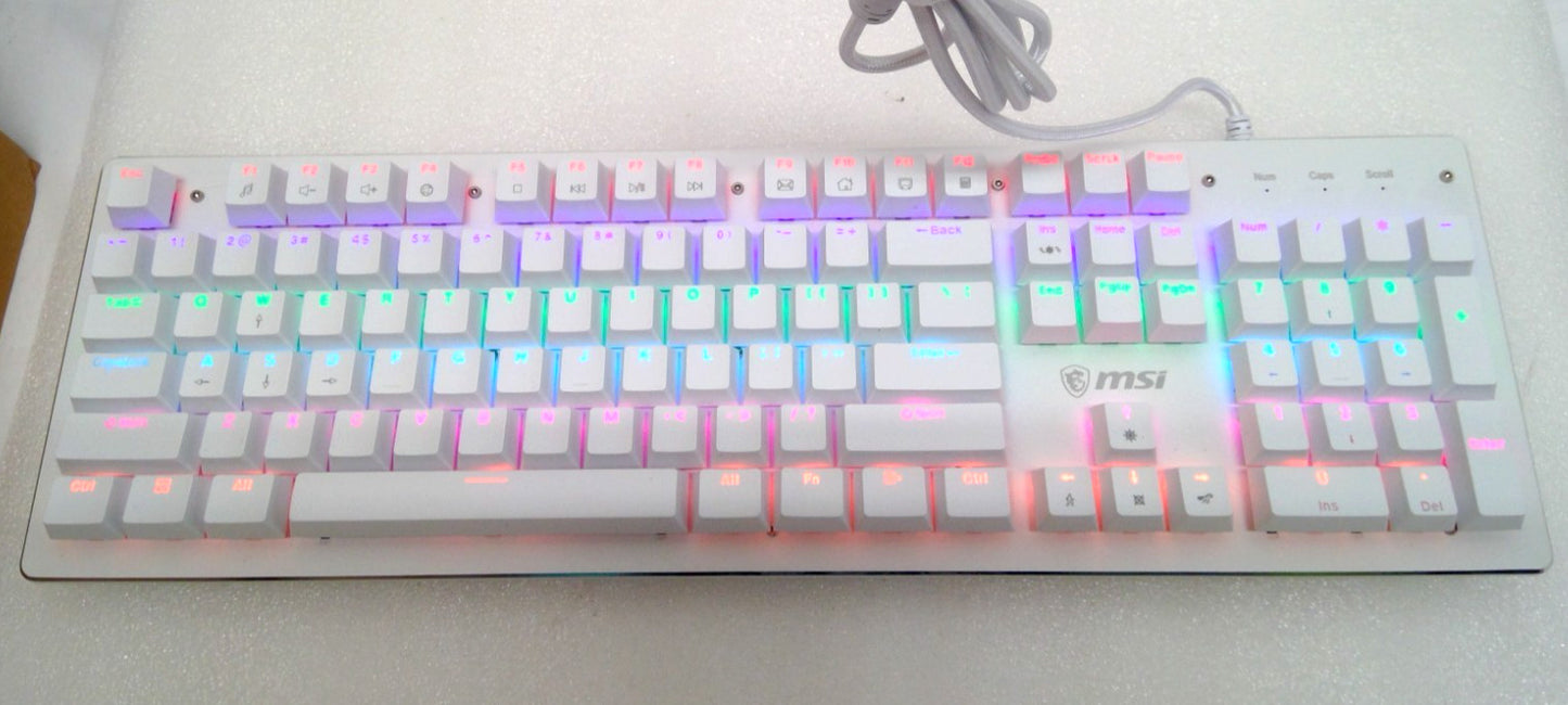 NEW MSI Gaming Mouse and Keyboard combo S11-04US328-LAX,  (WHITE)