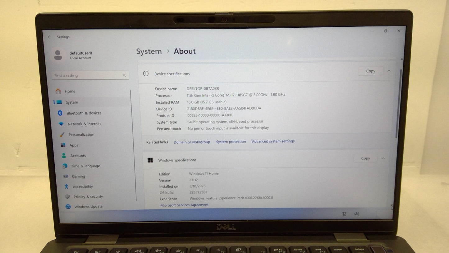 Dell Latitude 7420 14" Laptop i7-1185G7@3.0GHz 16GB RAM 256GB SSD Win11  Black