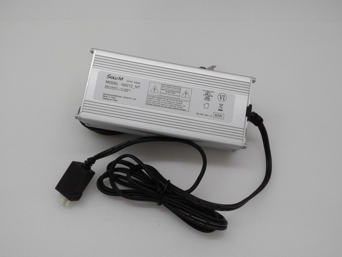 Solum AC/DC Adapter A6012_NT 12V 5A 4-Pin for 4G LTE Network Extender 2