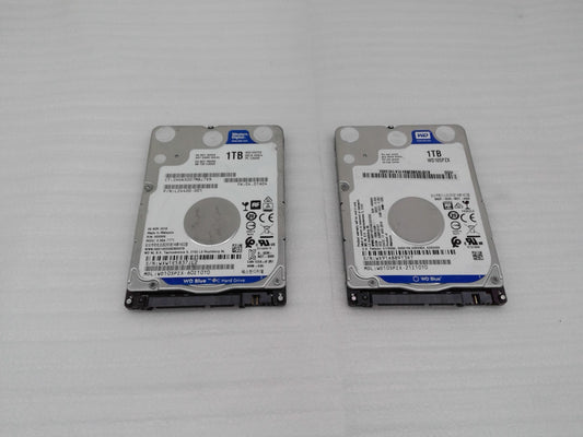 Lot of 2 Western Digital Blue 1 TB Hard Drive  2.5" Internal -SATA  WD10SPZX