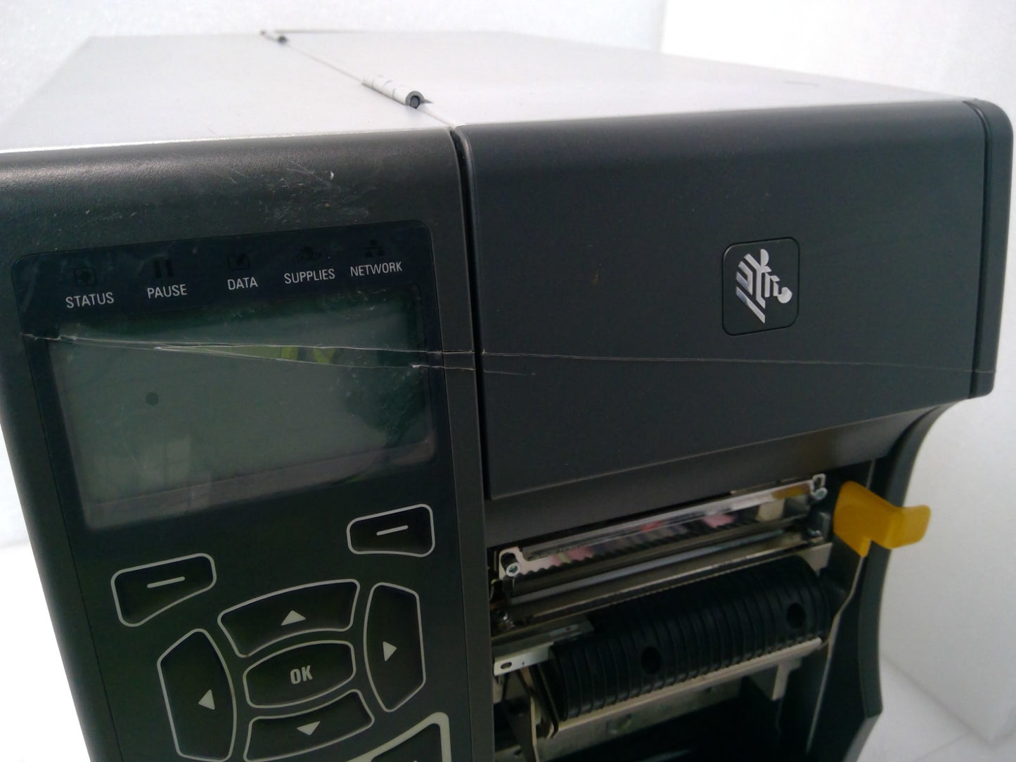 Zebra ZT410 Direct Thermal Transfer Label Printer Peel Rewind USB LAN *Read*