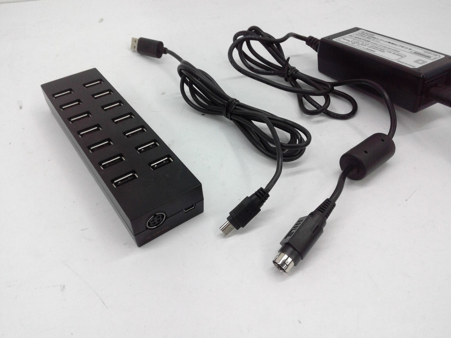 1.5m with Elecom USB hub 2.0 16 port AC adapter black U2H-Z16SBK