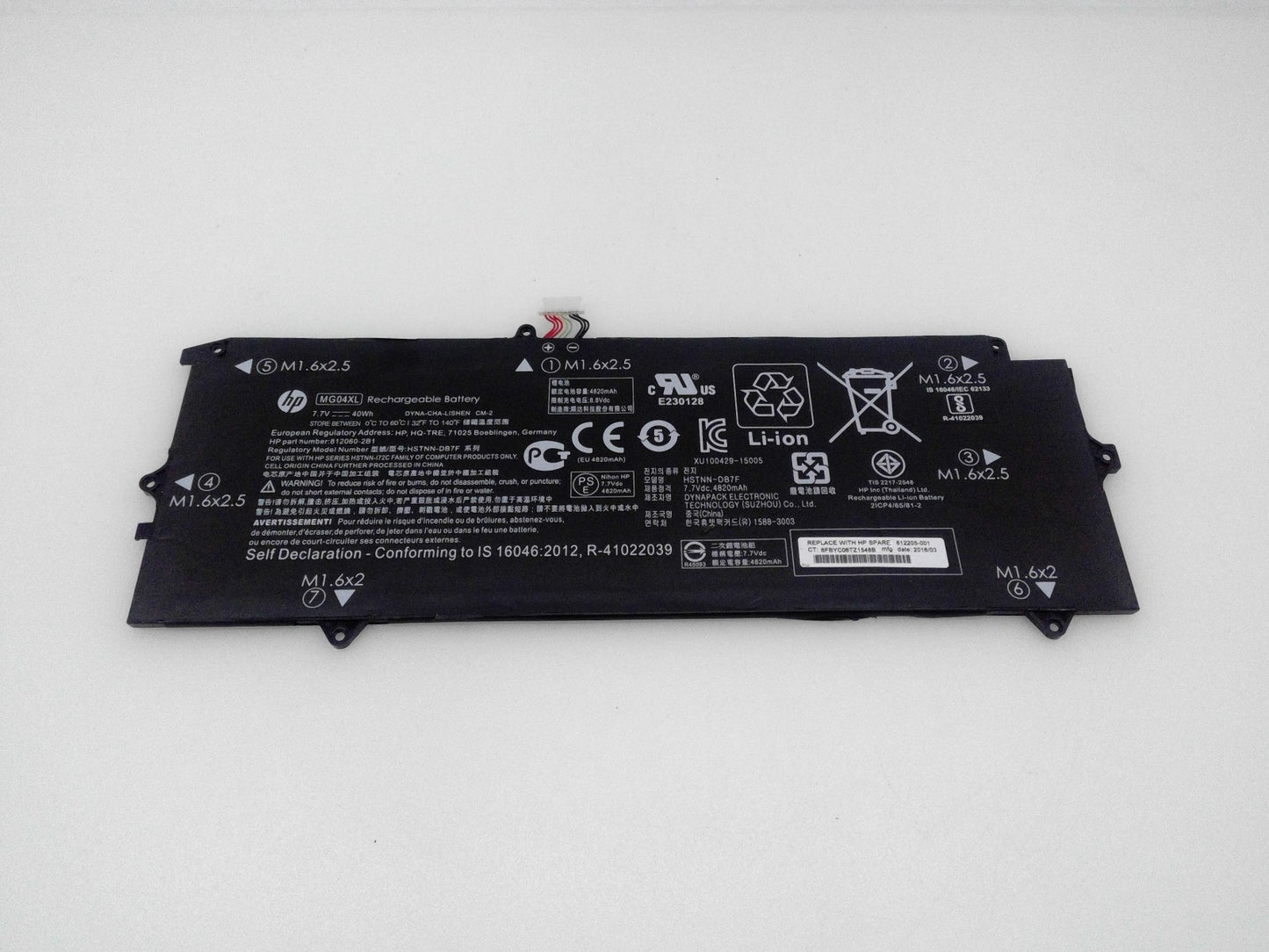 OEM HP MG04XL 812205-001 Battery 40Wh for HP Elite X2 1012 G1 Series HSTNN-DB7F