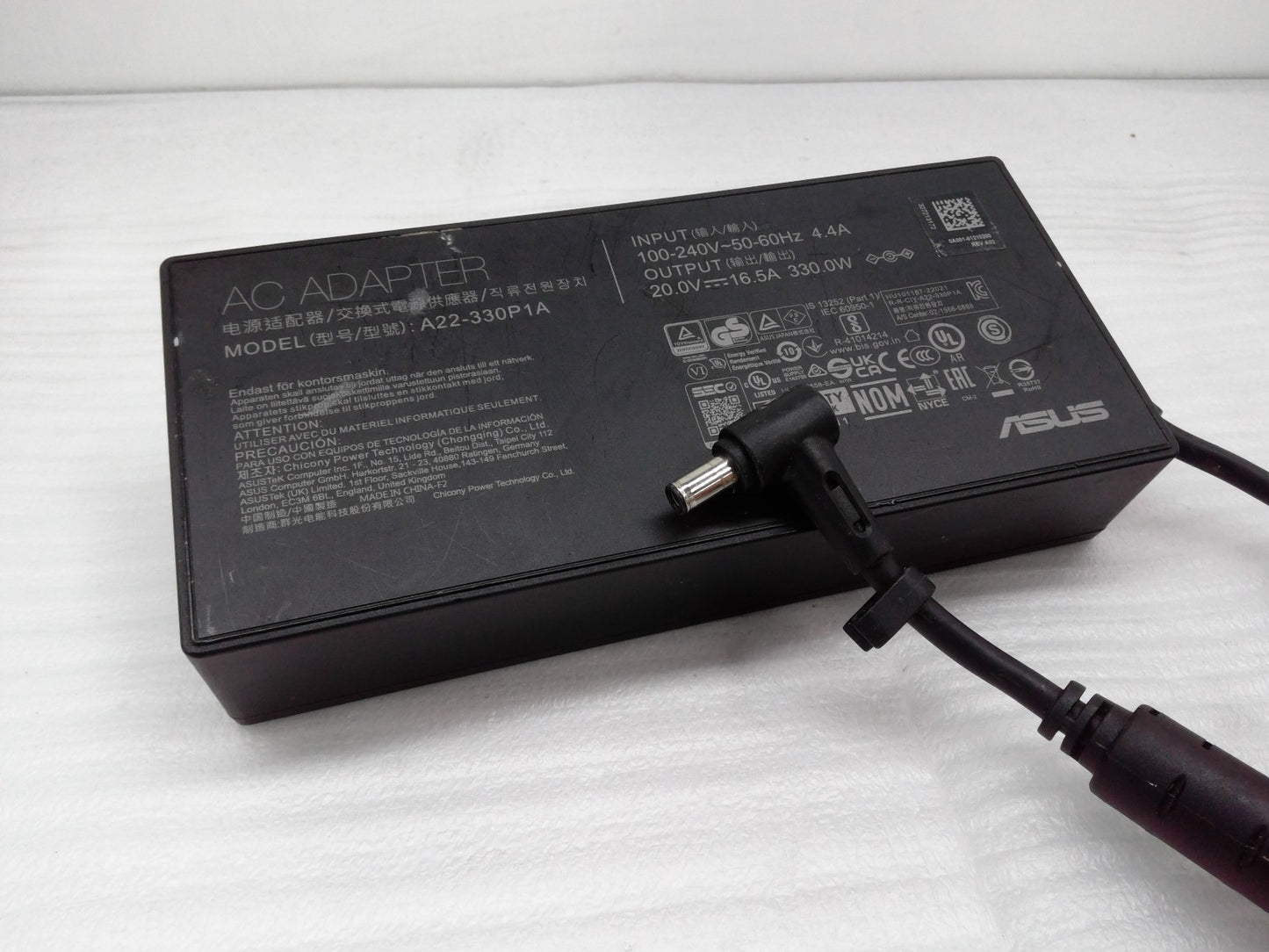 OEM 20V 16.5A 330W AC Adapter A22-330P1A ASUS ROG Strix G18 G814JZR-N6109X 6.0mm