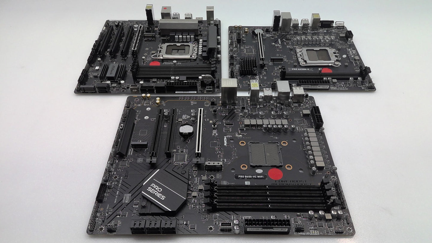 3X *For Parts* MSI PRO B650-VC WIFI & PRO A620M-E & ASRock B660M-C MIX No WIFI
