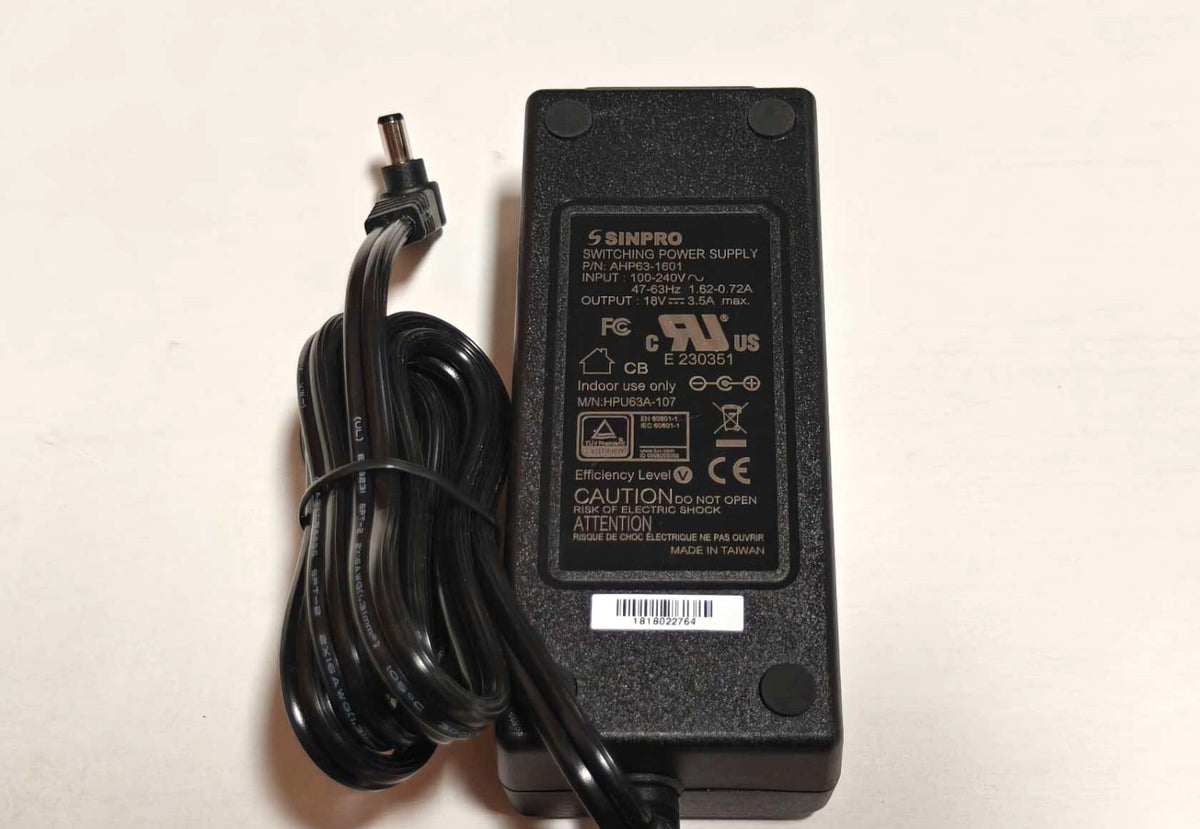 NEW Sinpro AHP63-1601 Switching Power Supply Adapter 18V 3.5A Tip 5.5x2.1mm-READ