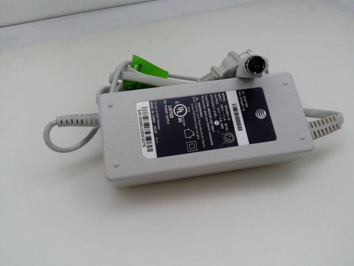 AT&T AC Adapter EPS48R1-36 12V 4A 48W 2-Pin DIN Power Supply for AT&T Gateways