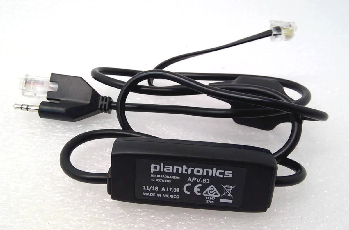 Poly Plantronics APV-63 EHS Cable Avaya Headset Remote Call Control 38734-11