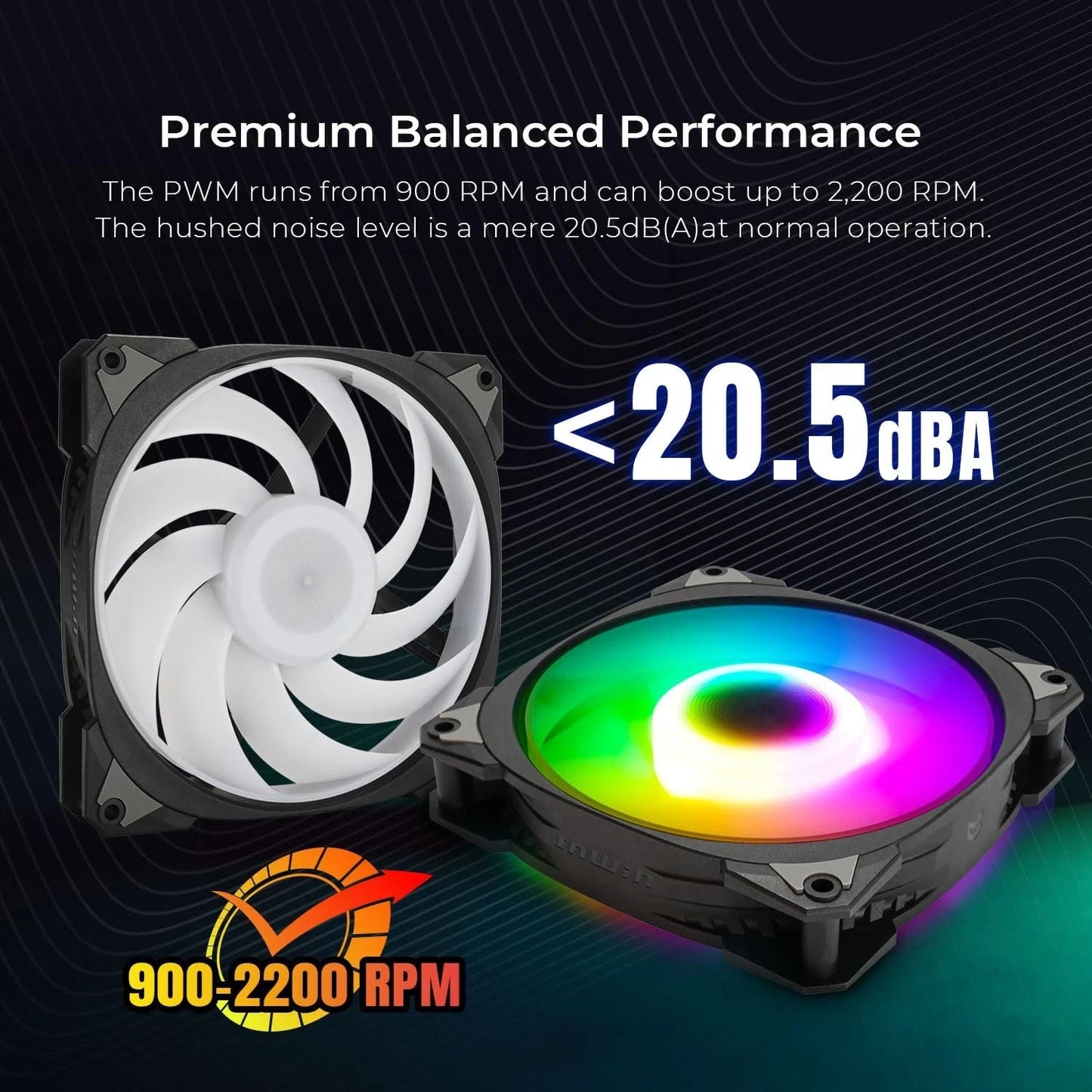 InWin Neptune AN120 120mm PWM ARGB Silent static pressure Fans Triple Pack