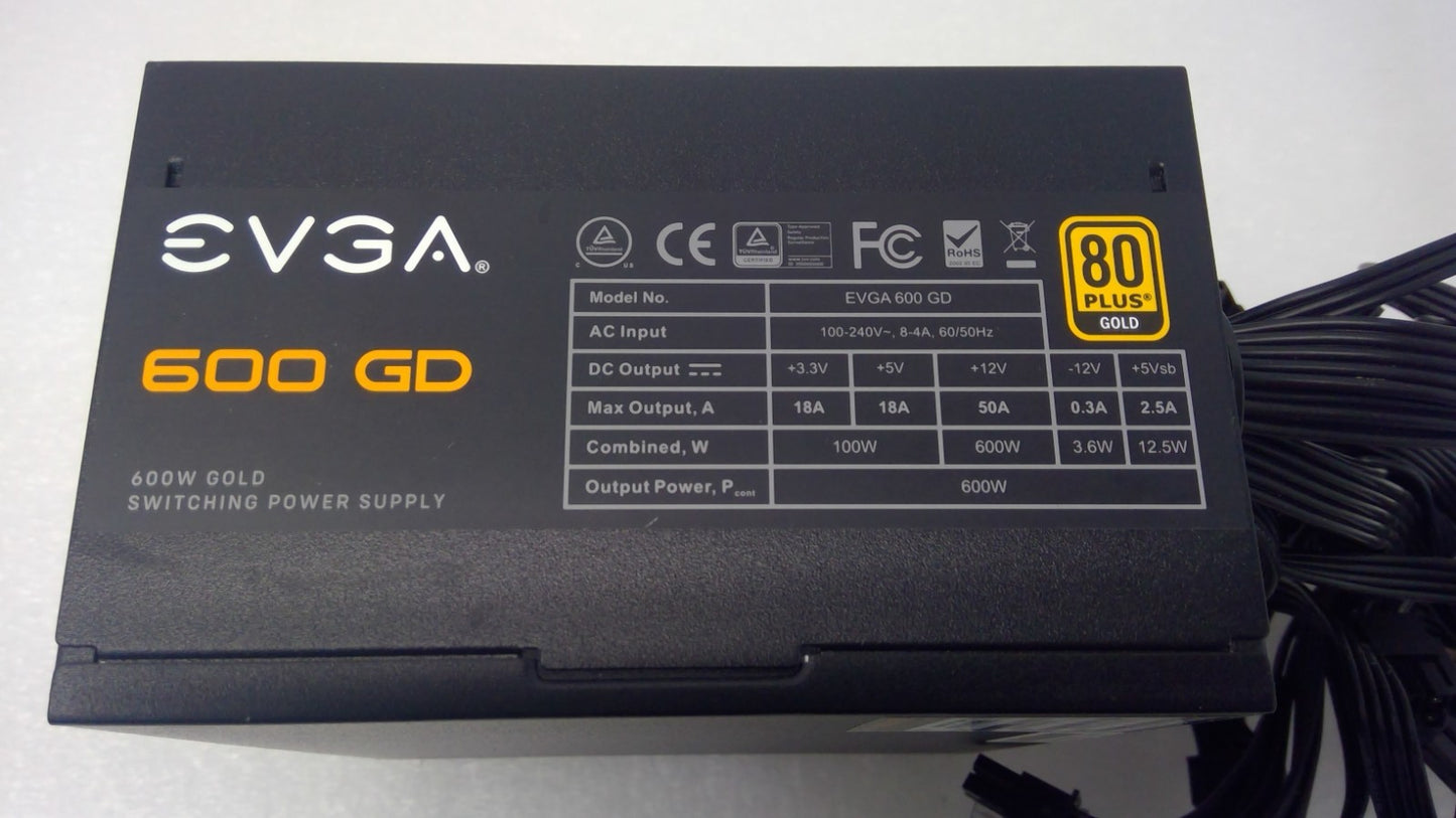 EVGA 600 GD 100-GD-0600-B1 80 Plus Gold 600W Power Supply