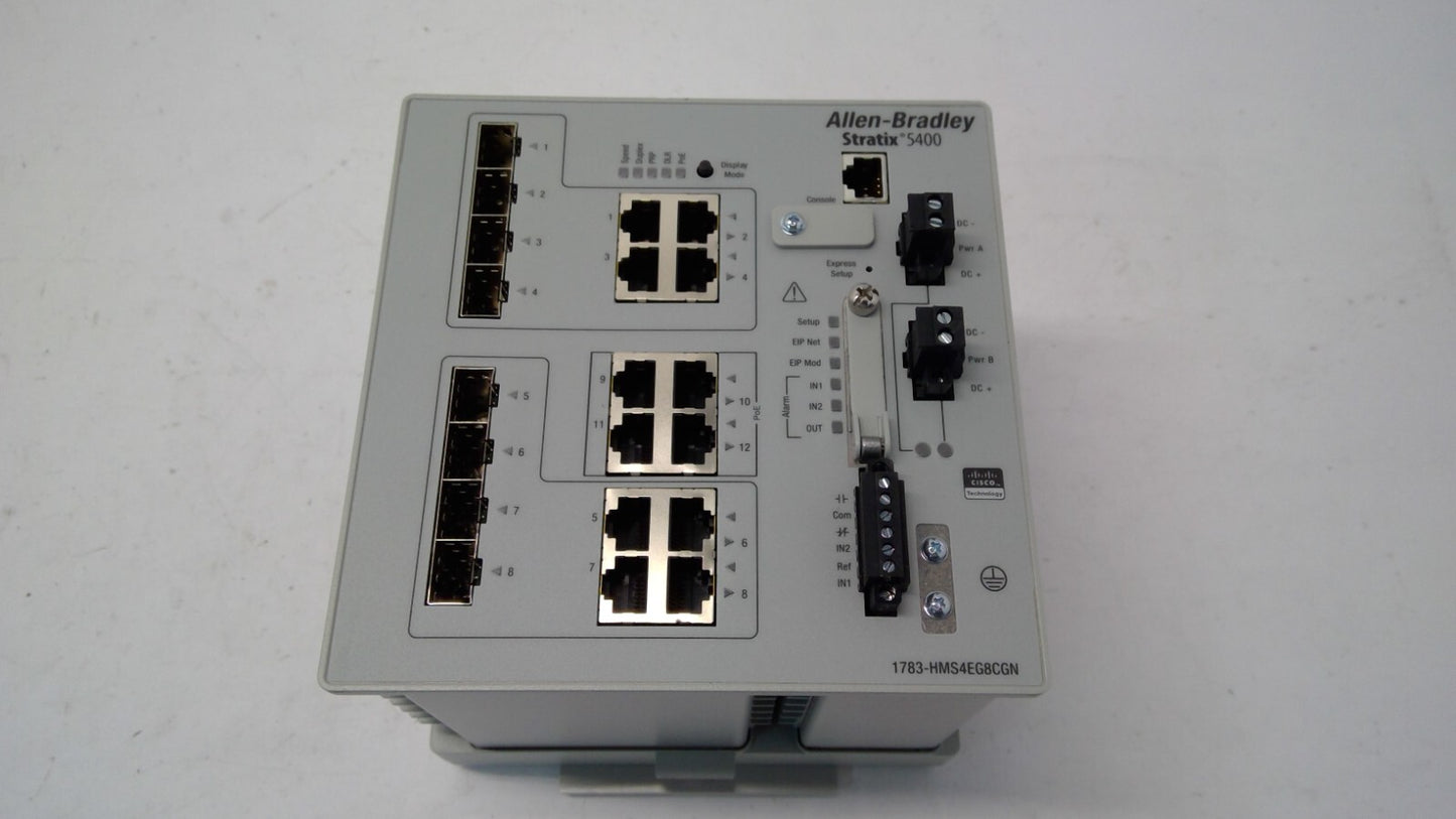 Allen Bradley 1783-HMS4EG8CGN Stratix 5400 Ethernet Switch 10/100/1000 Ports