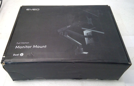 EVEO full motion monitor mount dual for computer screens with desk mount