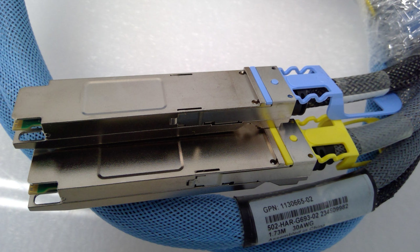Amphenol 502-HAR-G693-02 2x400G OSFP to 2x400G OSFP DAC 1.73M 30AWG 1130665-02