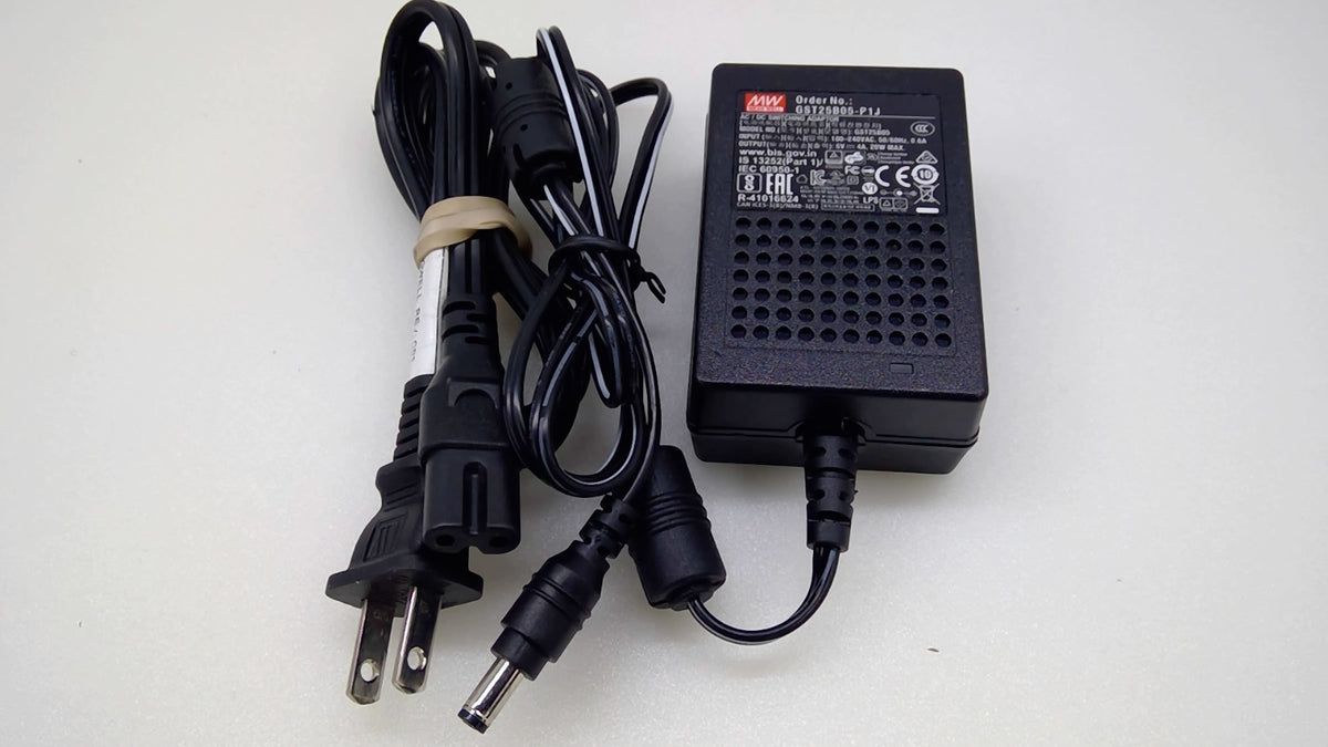 Genuine MEAN WELL GST25B05-P1J 20W 5V 4A 5.5x2.1mm AC/DC Power Adapter