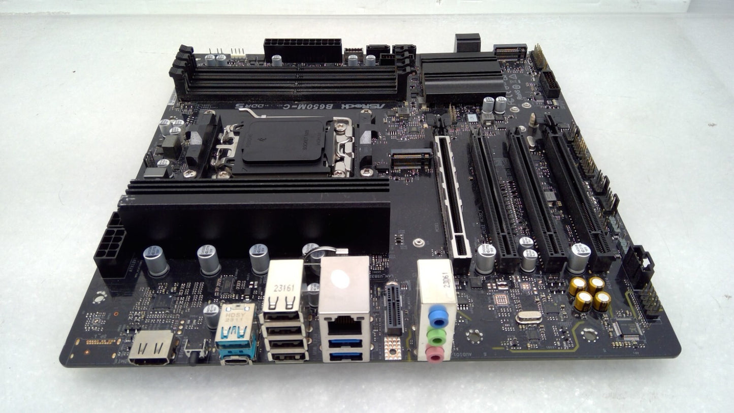 ASRock B650M-C Micro ATX MB AMD Socket AM5 DDR5 HDMI Missing WIFI Module
