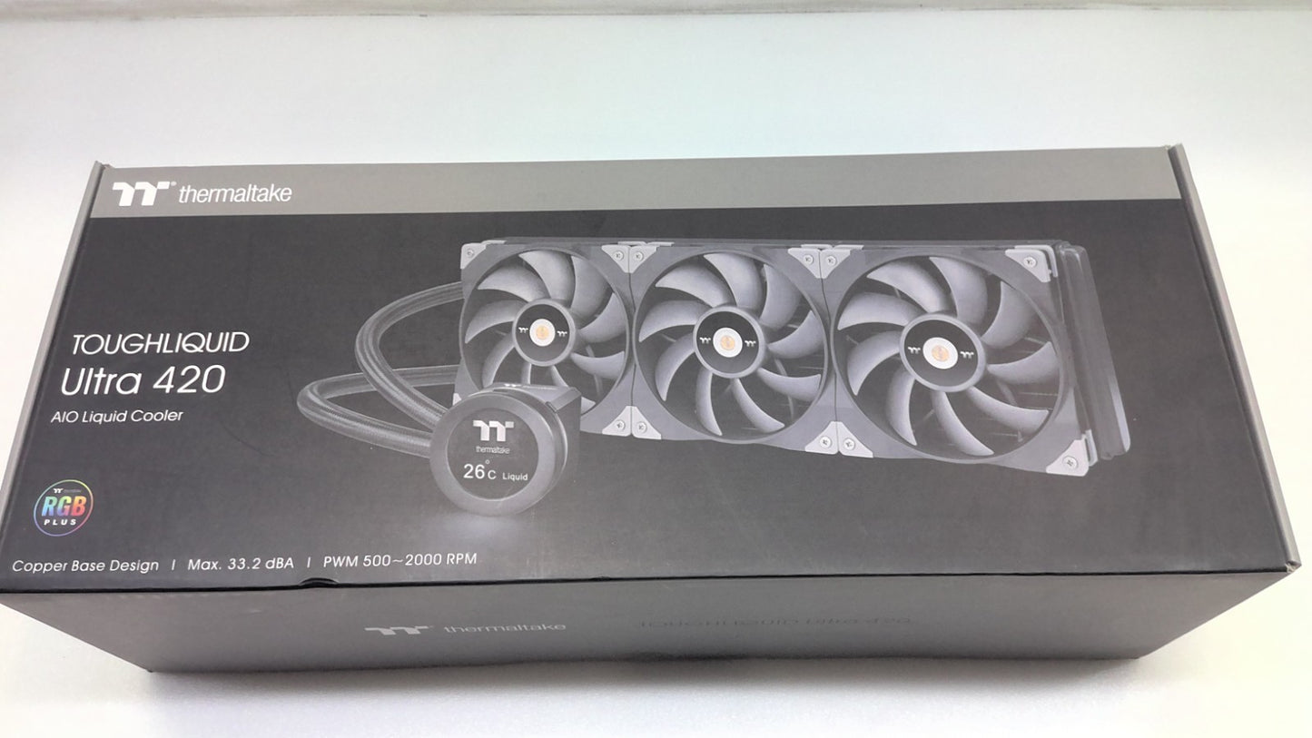 New Thermaltake TOUGHLIQUID Ultra 420 AIO liquid CL-W366-PL14BL-A Cooler