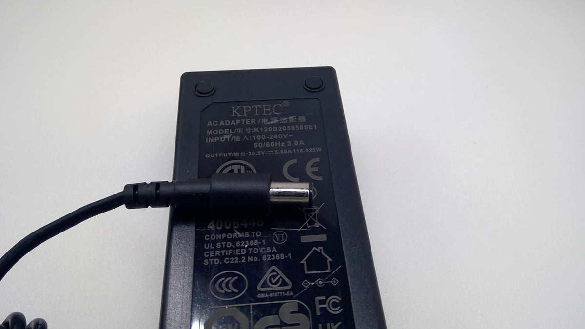 KPTEC K120B2050585E1 120W 20.5V 5.85A AC/DC Power Adapter Charger 7.5x5.0mm