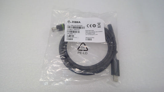NEW ZEBRA CBA-U42-S07PAR REVISION C, SHIELDED USB CABLE ASSEMBLY 7FT 12V