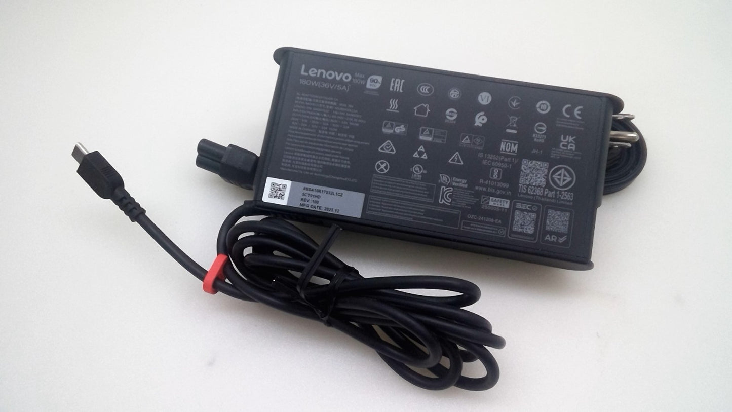 OEM Lenovo 180W 36V 5A USB-C Laptop Charger TYPE C Adapter ADL180YGSLC3A