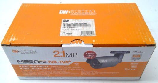 DIGITAL WATCHDOG DWC-MB72WI4T MEGAPIX IVA/IVA+ 2.1MP/1080P IP CAMERA