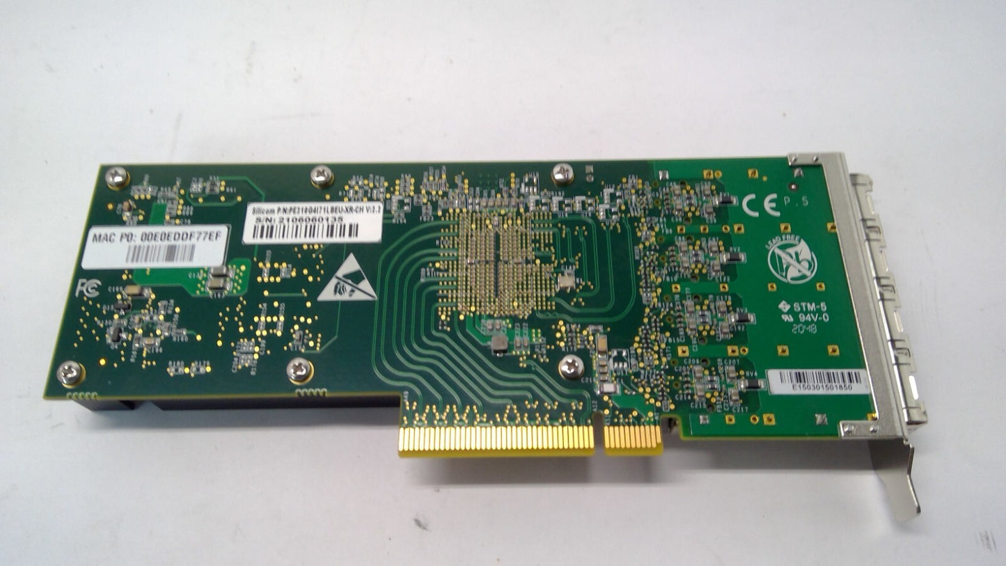 Silicom PE310G4I71LBEU-XR-CH V2.2 10G Quad Port PCIe Network Interface Adapter