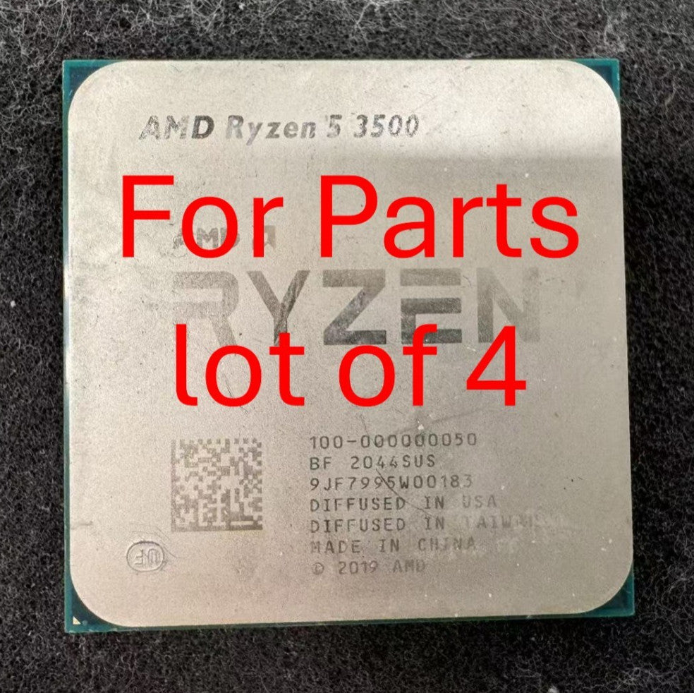 *For Parts* Lot of 4 AMD Ryzen 5 3500 3.6GHz, 6-Core, 6-Thread Socket AM4