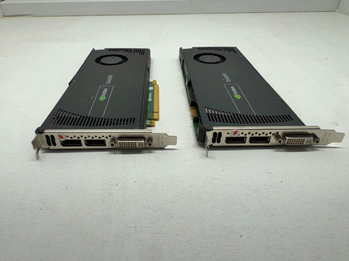 Lot of 2 HP NVIDIA QUADRO 4000 2GB GDDR5 PCLe Graphics Video Card *READ*