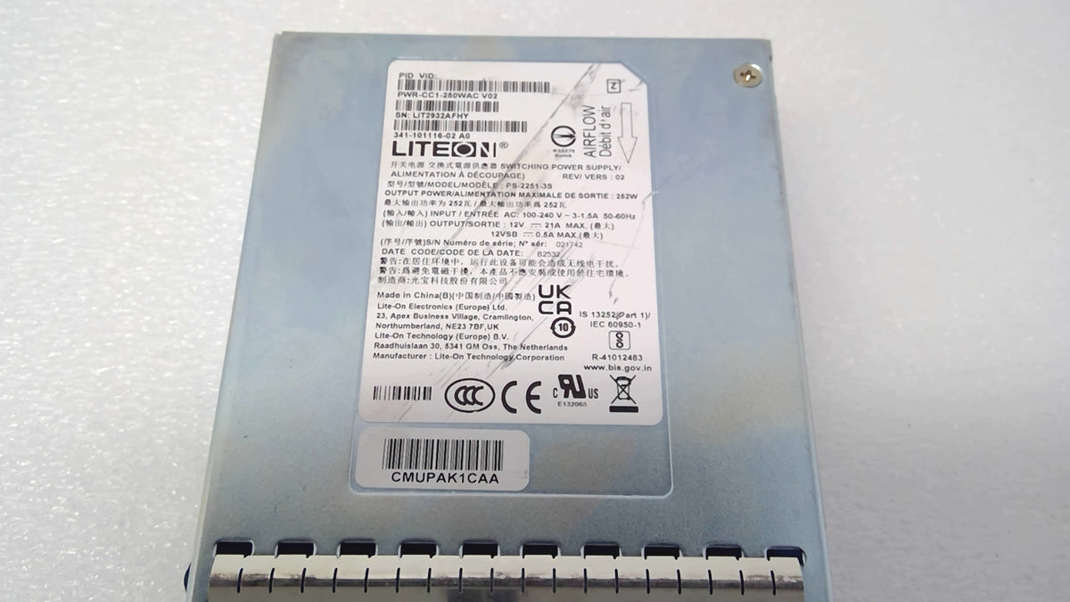 Cisco PWR-CC1-250WAC 250W Power Supply 341-101116-01 for Catalyst 8300
