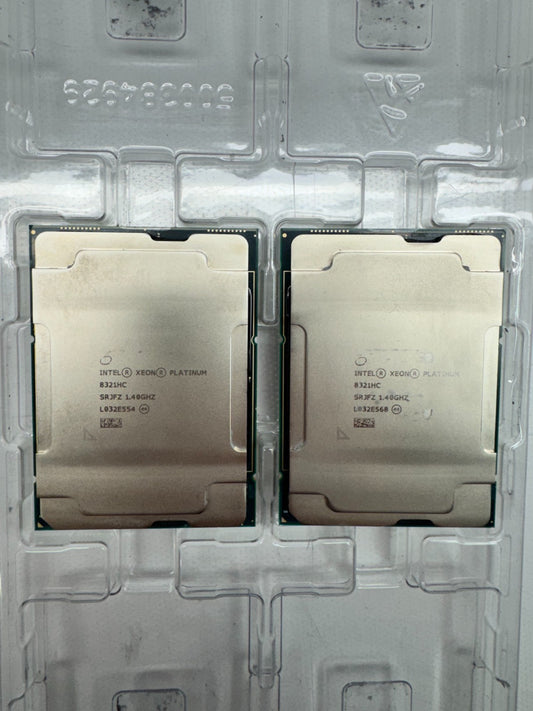 Lot of 2 Intel Xeon Platinum 8321HC Processor SRJFZ 26-CORE 1.4 GHZ LGA 4189