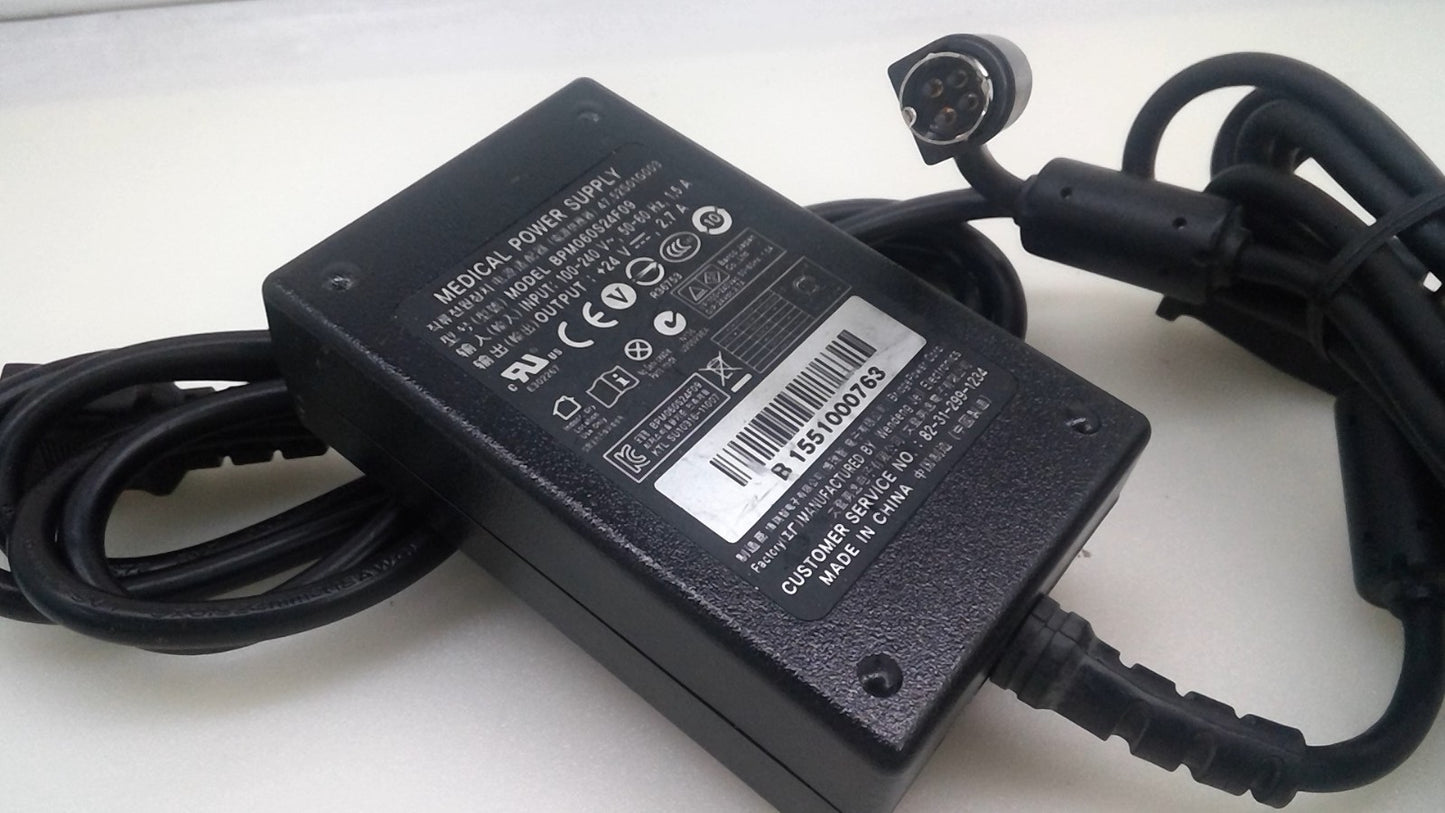 Genuine Barco Medical Adapter BPM060S24F09 Bridgepower 24V 2.7A 4-Pin