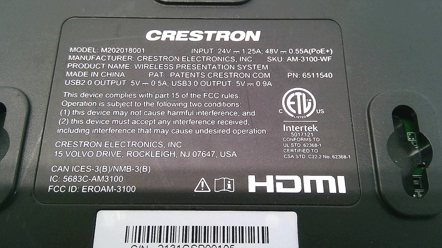 Creston M202018001 AirMedia Series 3 Wireless Presentation System Receiver