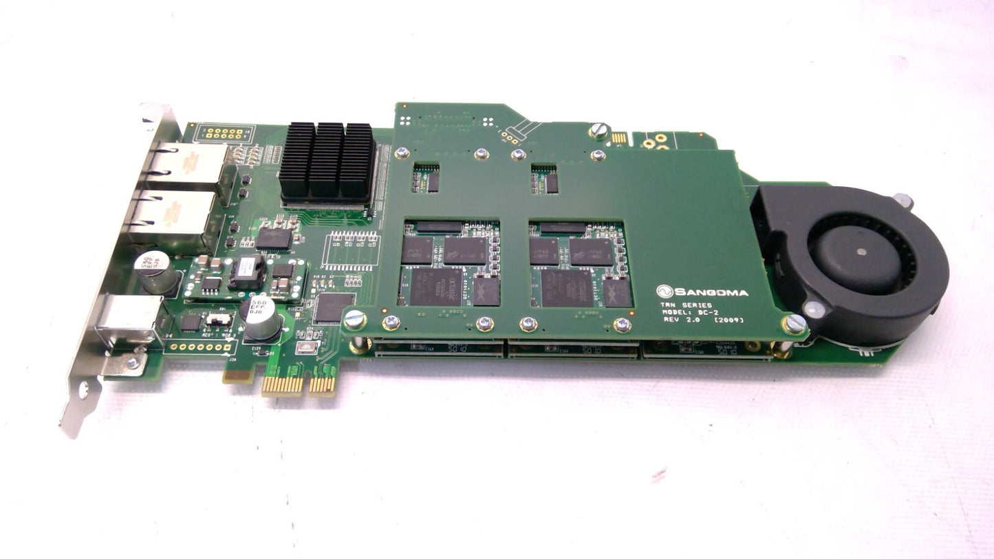 SANGOMA DC-2 TRN SERIES  PCle host card ACE-M E340895 telephony board