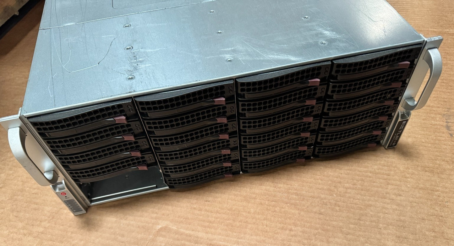SpuerMicro CSE-847 4U Server 36 BAY 3.5" 2x1000W E5-2660V4@2.0GHZ 32GB DDR4 ECC
