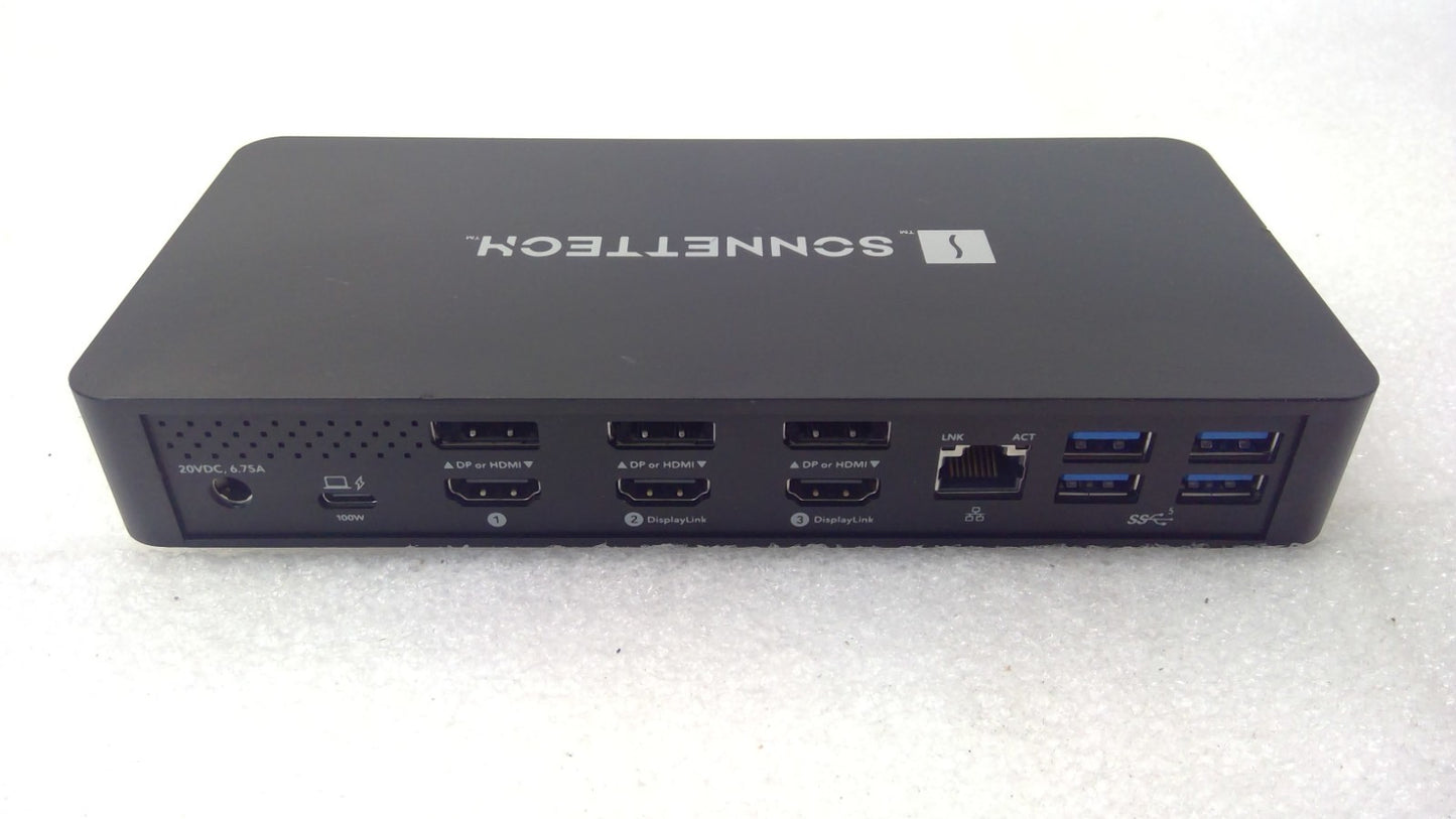 Sonnet Echo 13 Triple 4K Display Docking Station  USB-C Thunderbolt ECHO-DK3M-TB