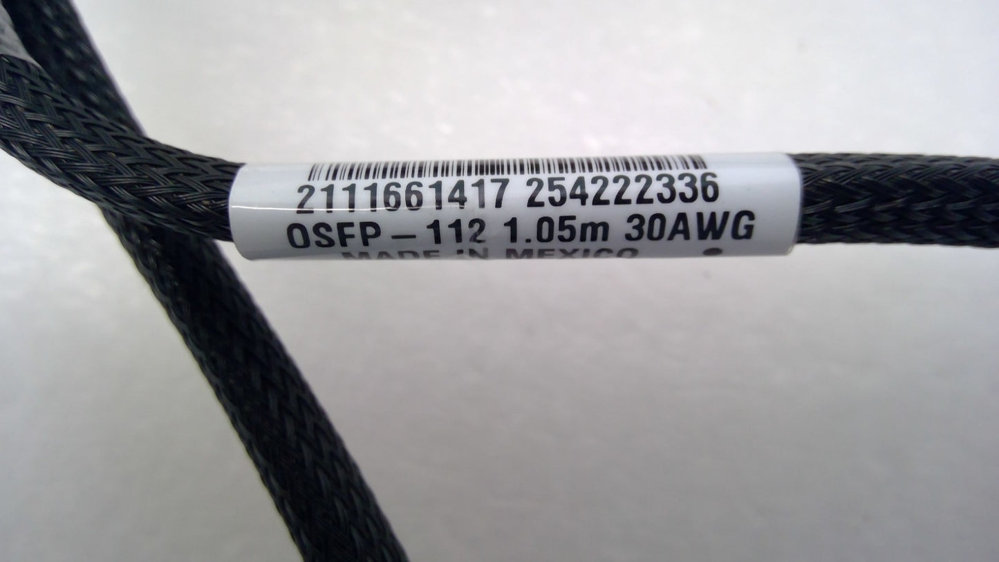 Molex 2111661417 800G OSFP-112 DAC Cable 1.05M 30AWG 1197033-01