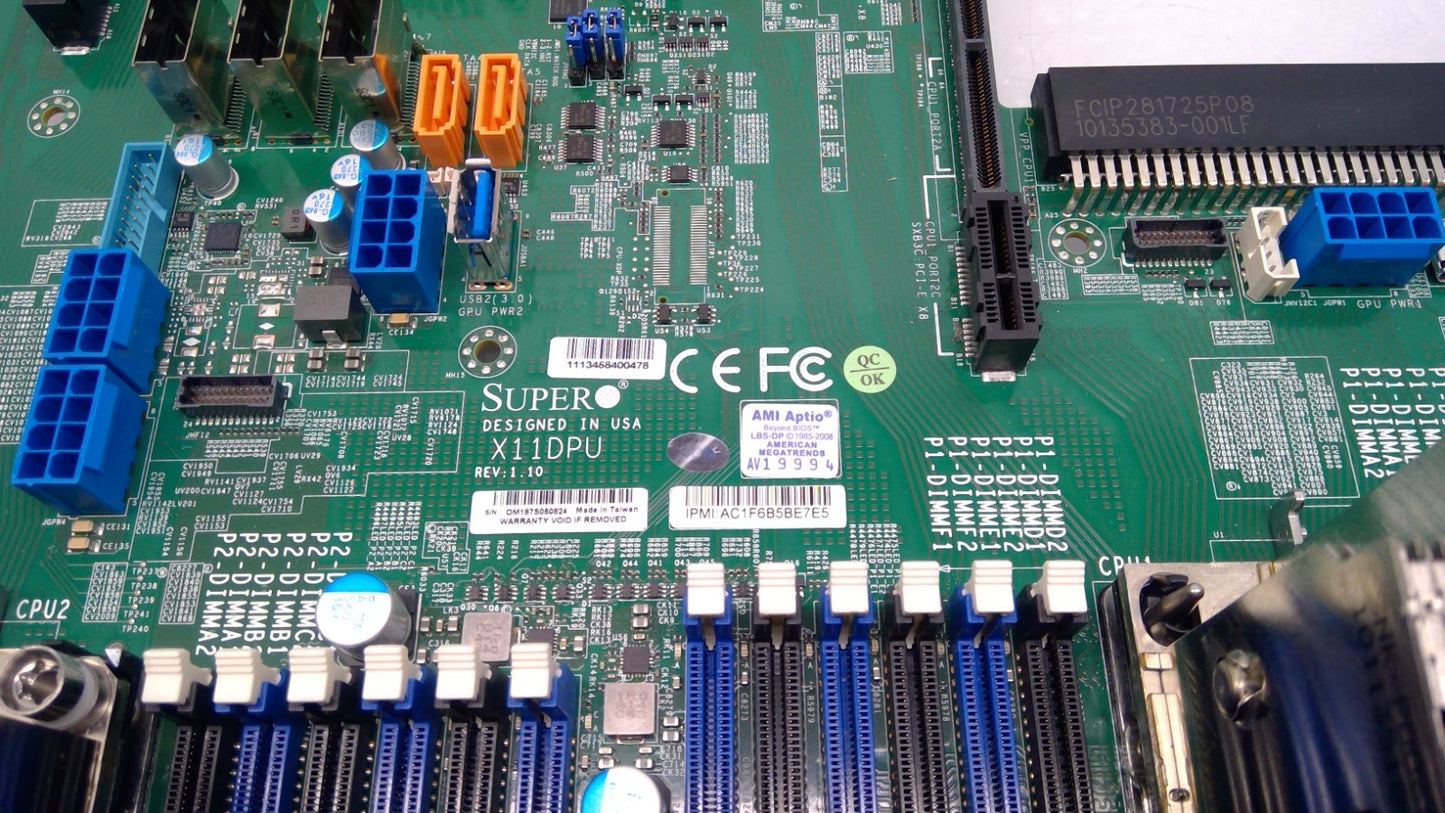 Supermicro X11DPU Dual LGA3647 Server Motherboard with heat sink